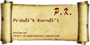 Pribék Kornél névjegykártya